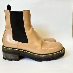GABRIELA HEARST Jil Chelsea Boots Womens Tan Leather Ankle Platform